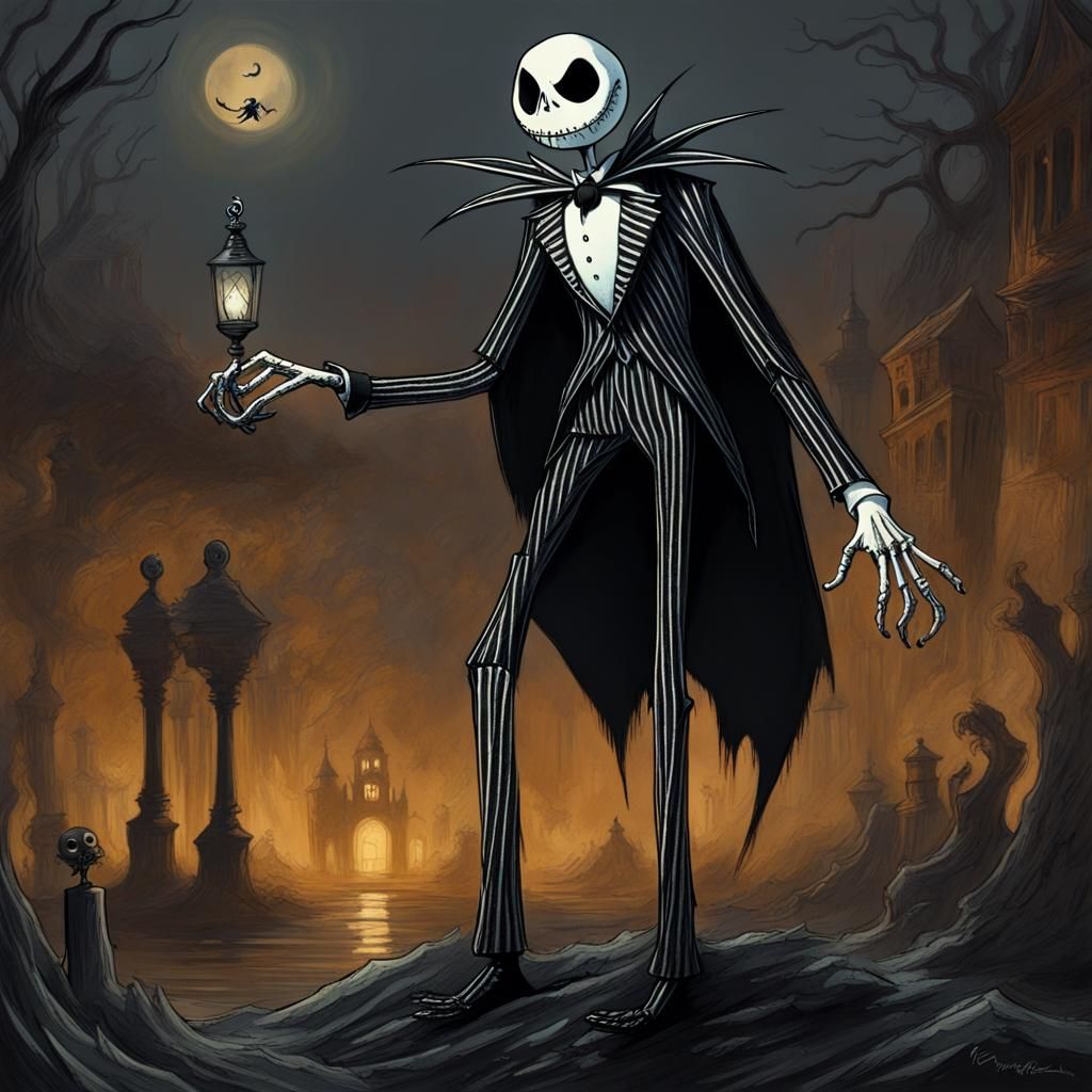 Jack Skellington in Horror Style