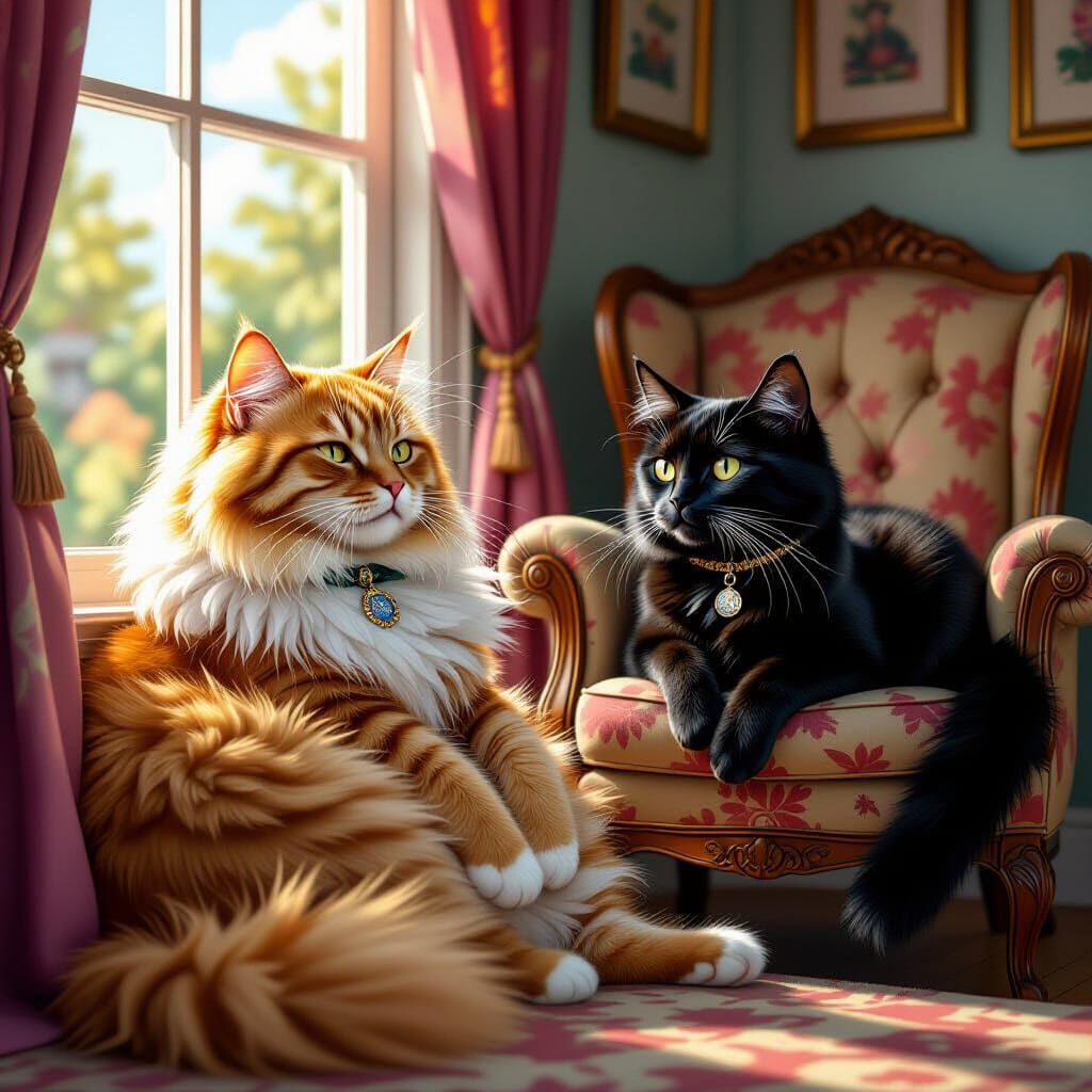 Cozy Cats in Hyperrealistic Style