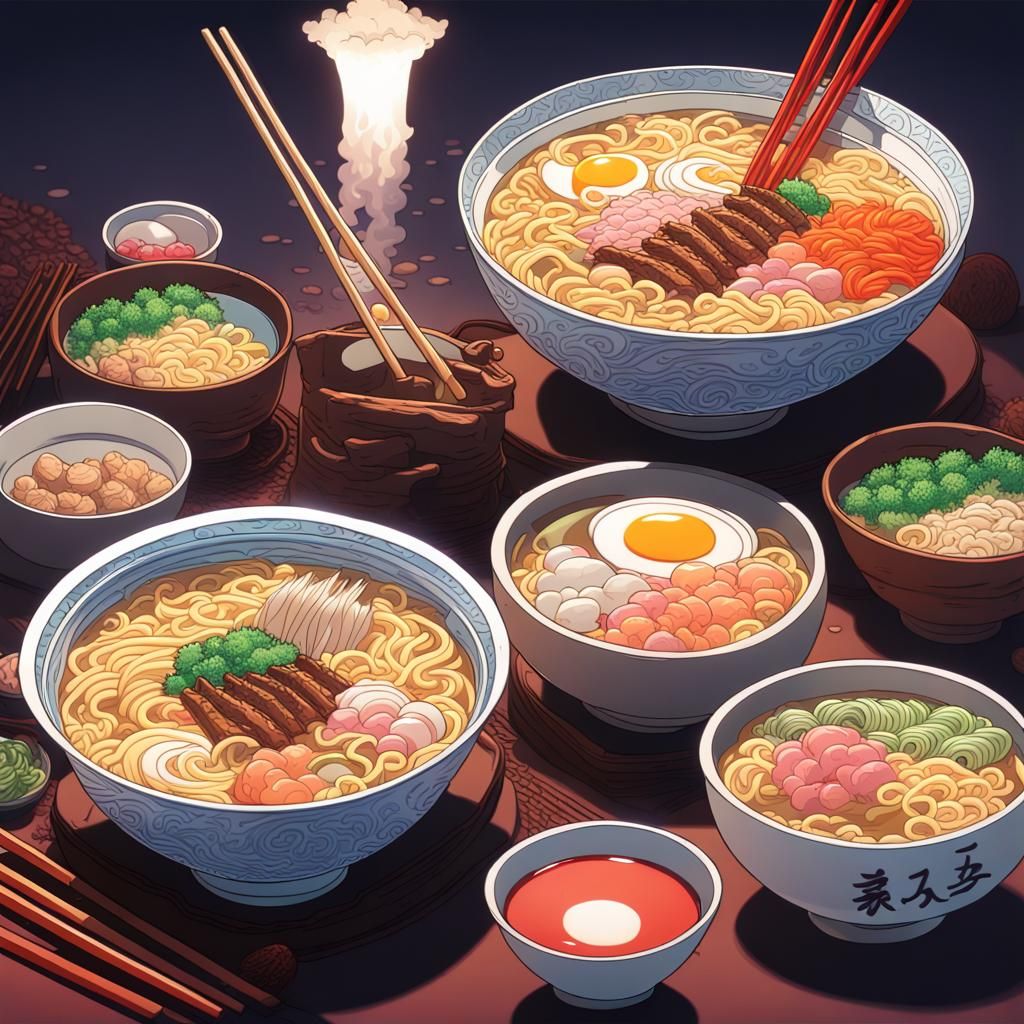 Savor the flavors of ramen in your art. Whether it's a steaming bowl of tonkotsu,