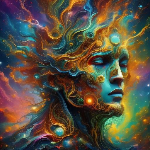 Exploding Girl's Head: Detailed Matte Painting