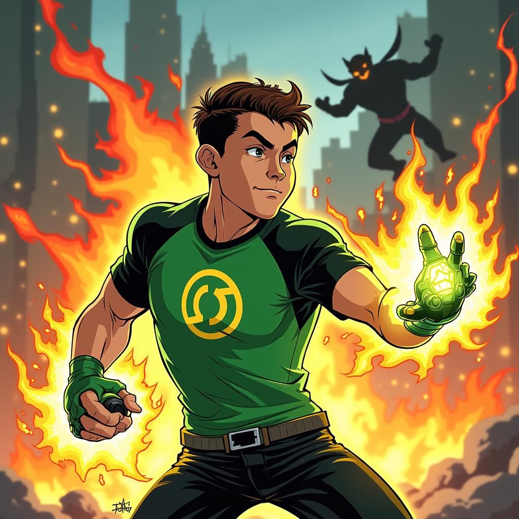 Ben 10 Transformation: Heatblast Comic Art