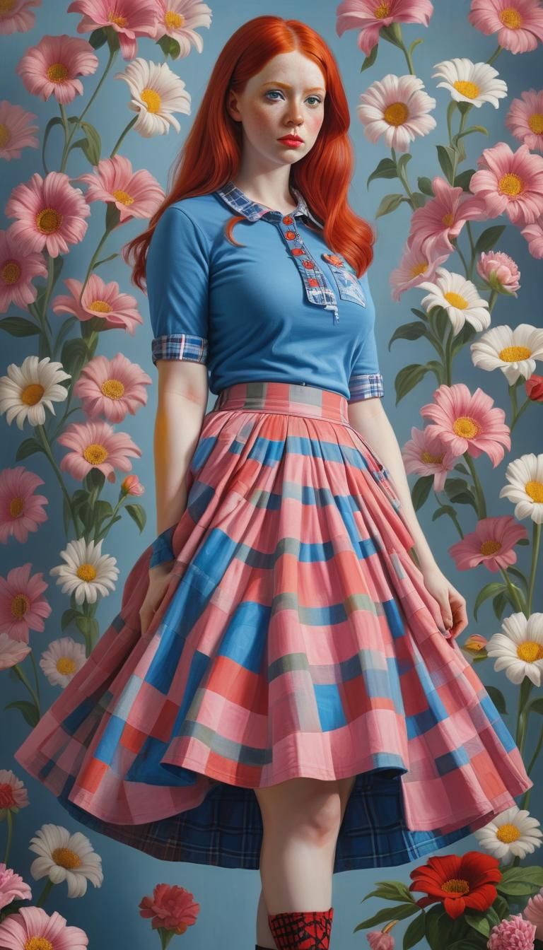 Hyperrealistic Lilliputian Redhead in Surreal Style