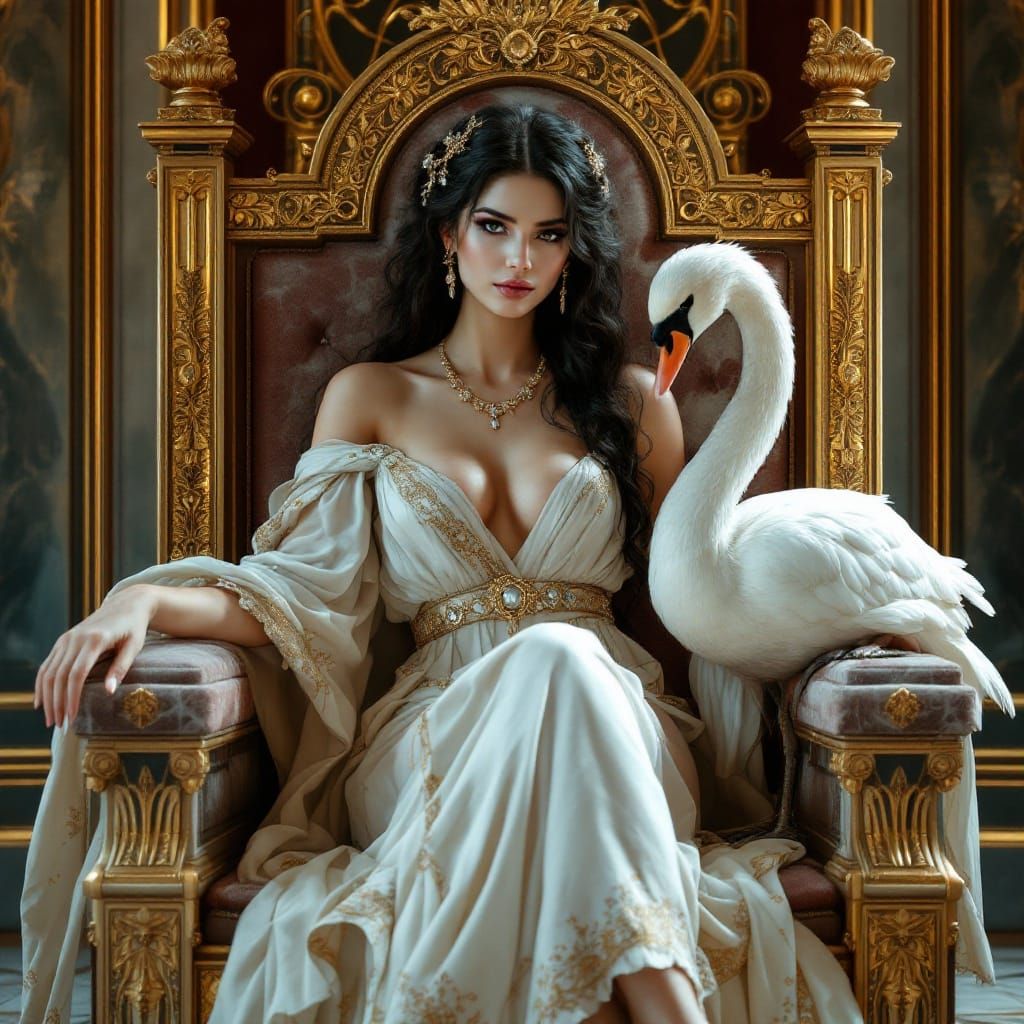 Ethereal Goddess in Ancient Greek Splendor