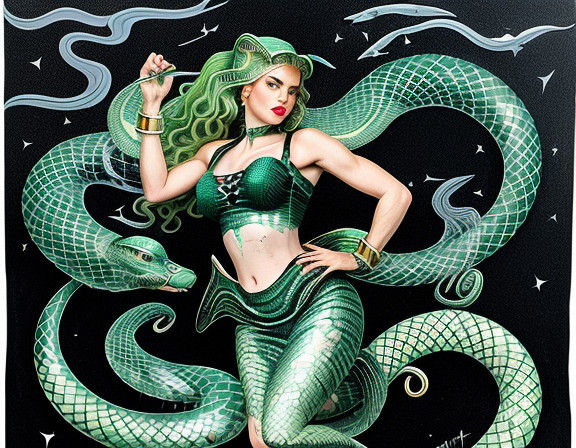 Shimmering Siren in Ethereal sfumato Dreams