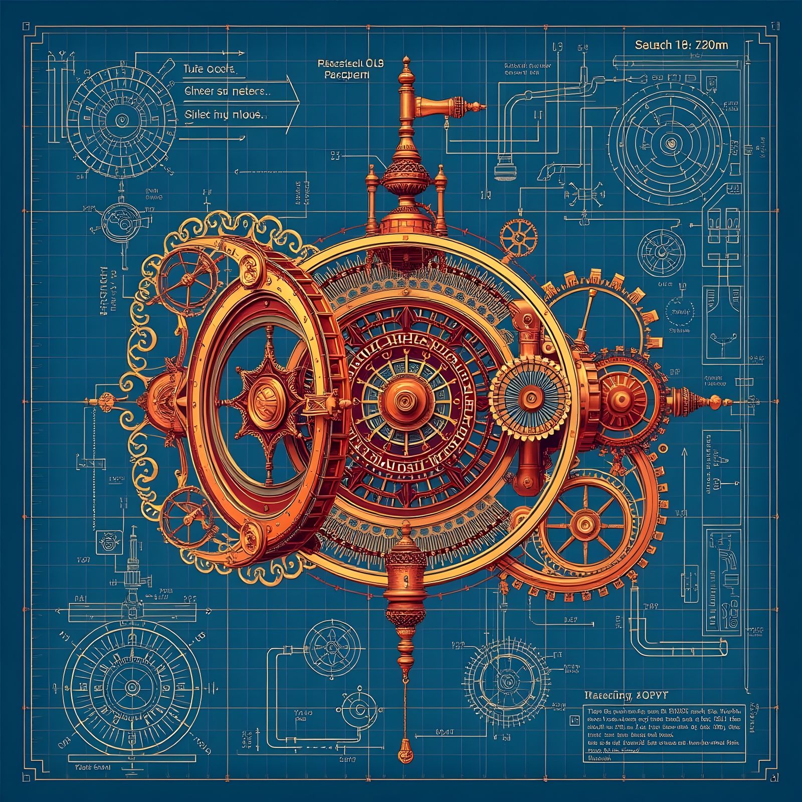 Perpetual Motion Machine Blueprint Schematics