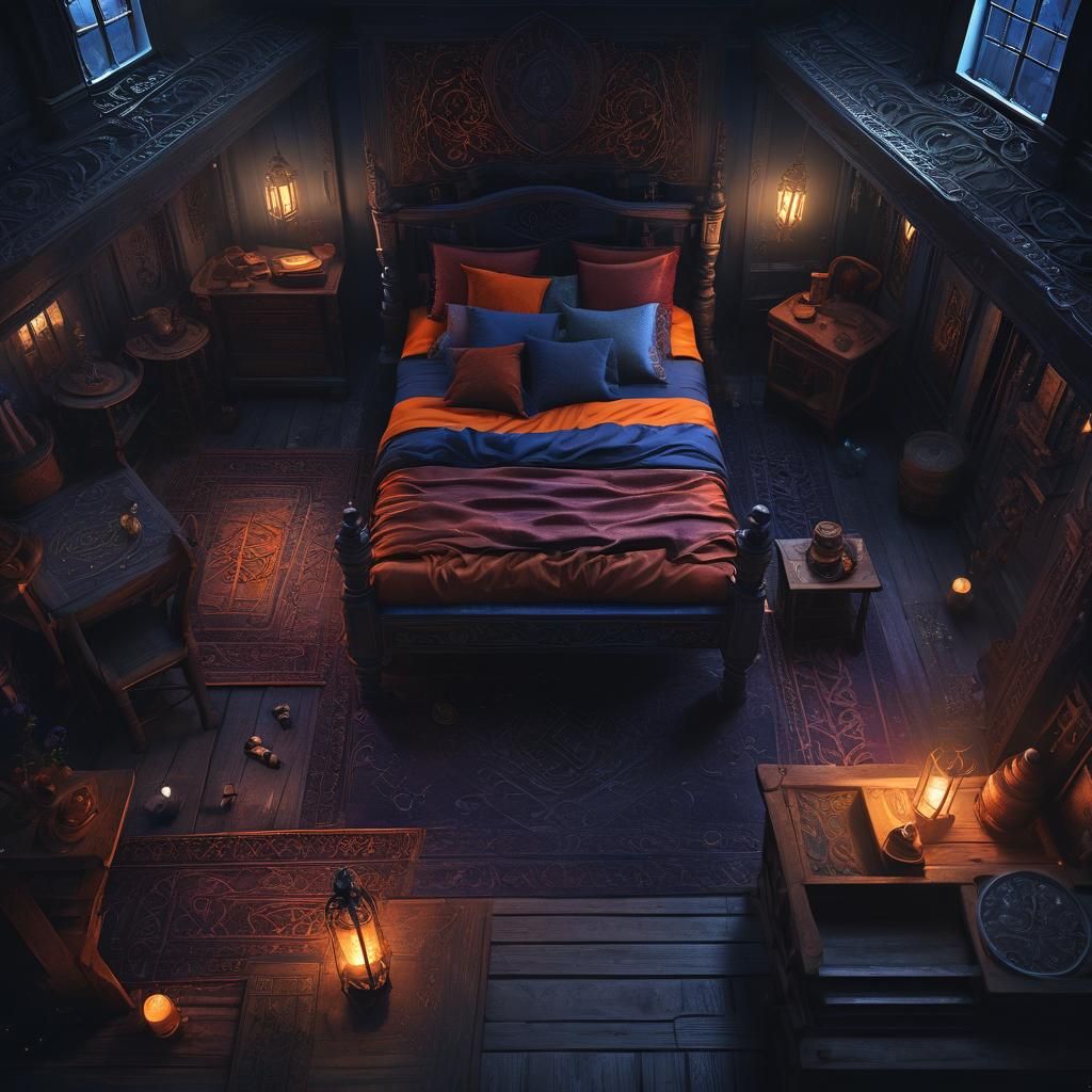 Dark Fantasy Room Concept Art in 8k