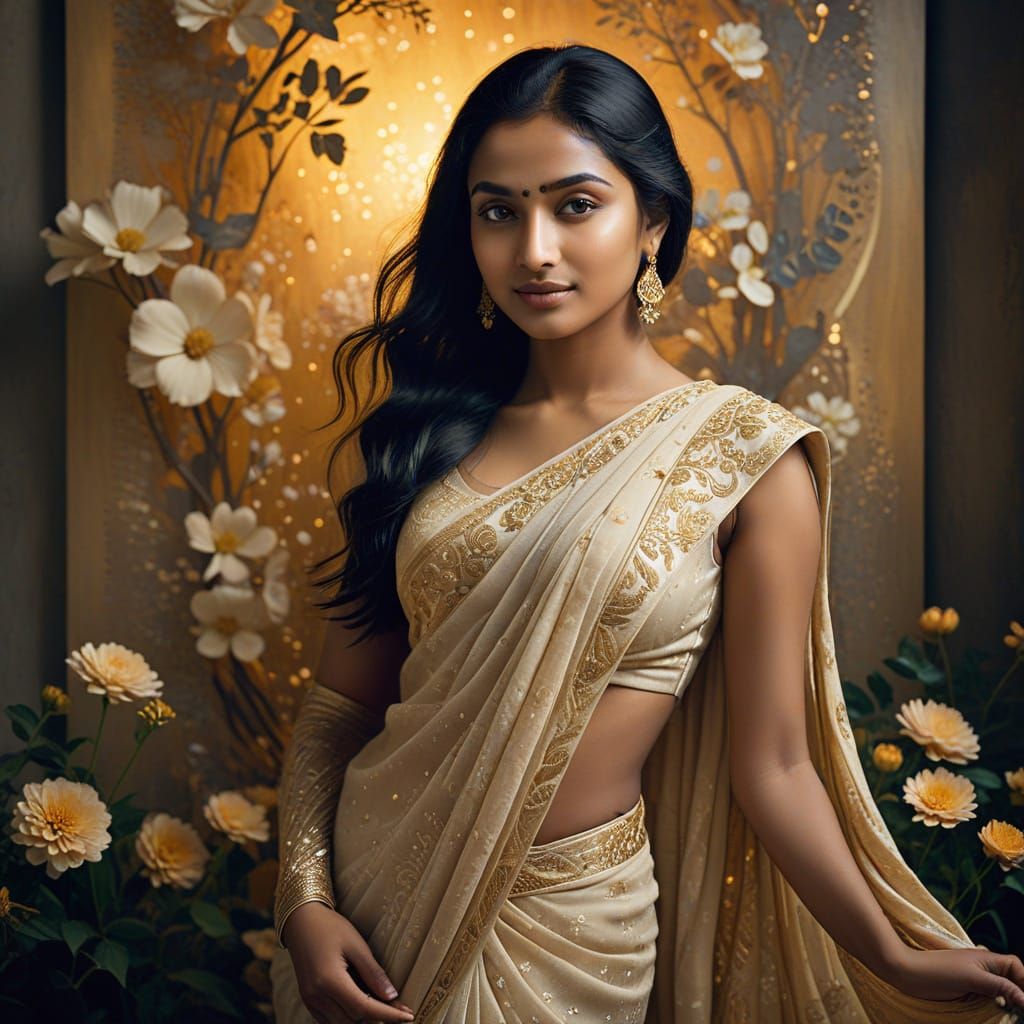 Ethereal beauty woven from tradition and dreams