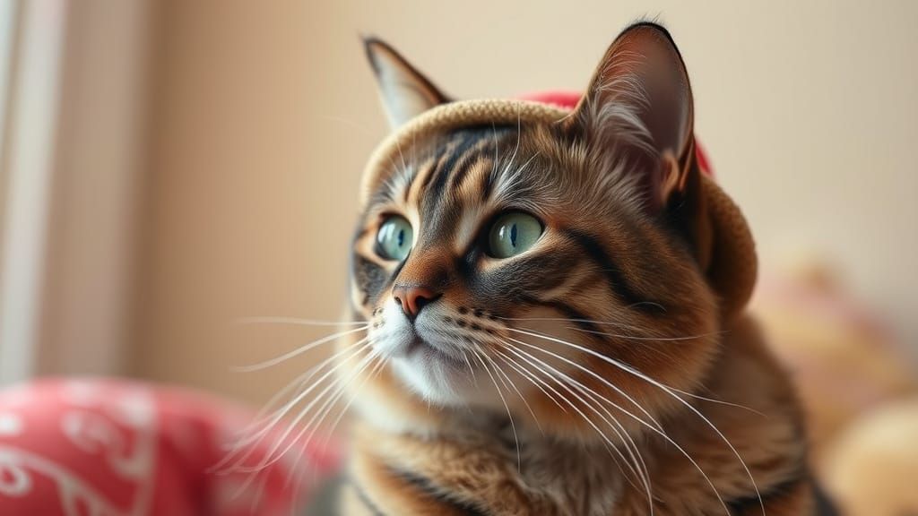 Whimsical Feline Scene in a Playful Manner