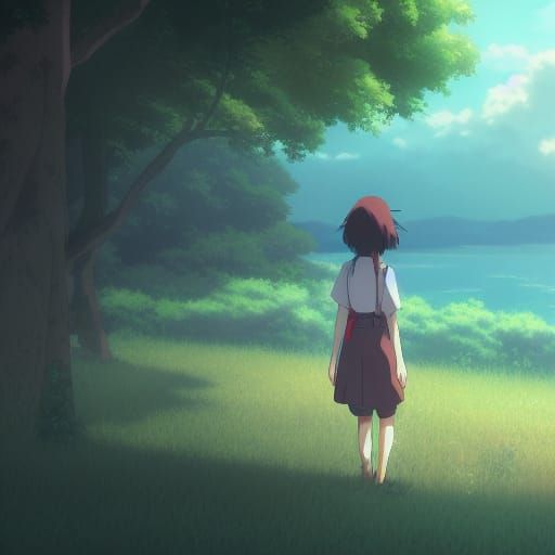 Anime Key Visual Inspired by Studio Ghibli