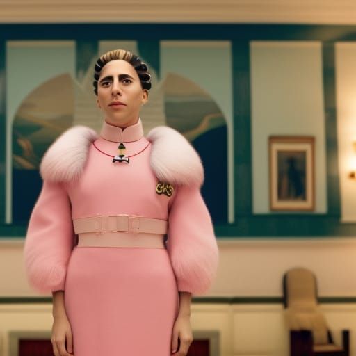 Lady Gaga in Grand Budapest Style Photo