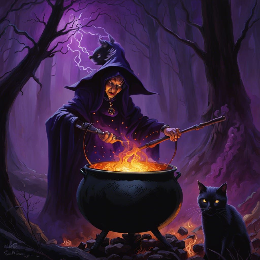 The Witch, the Cat and the Cauldron