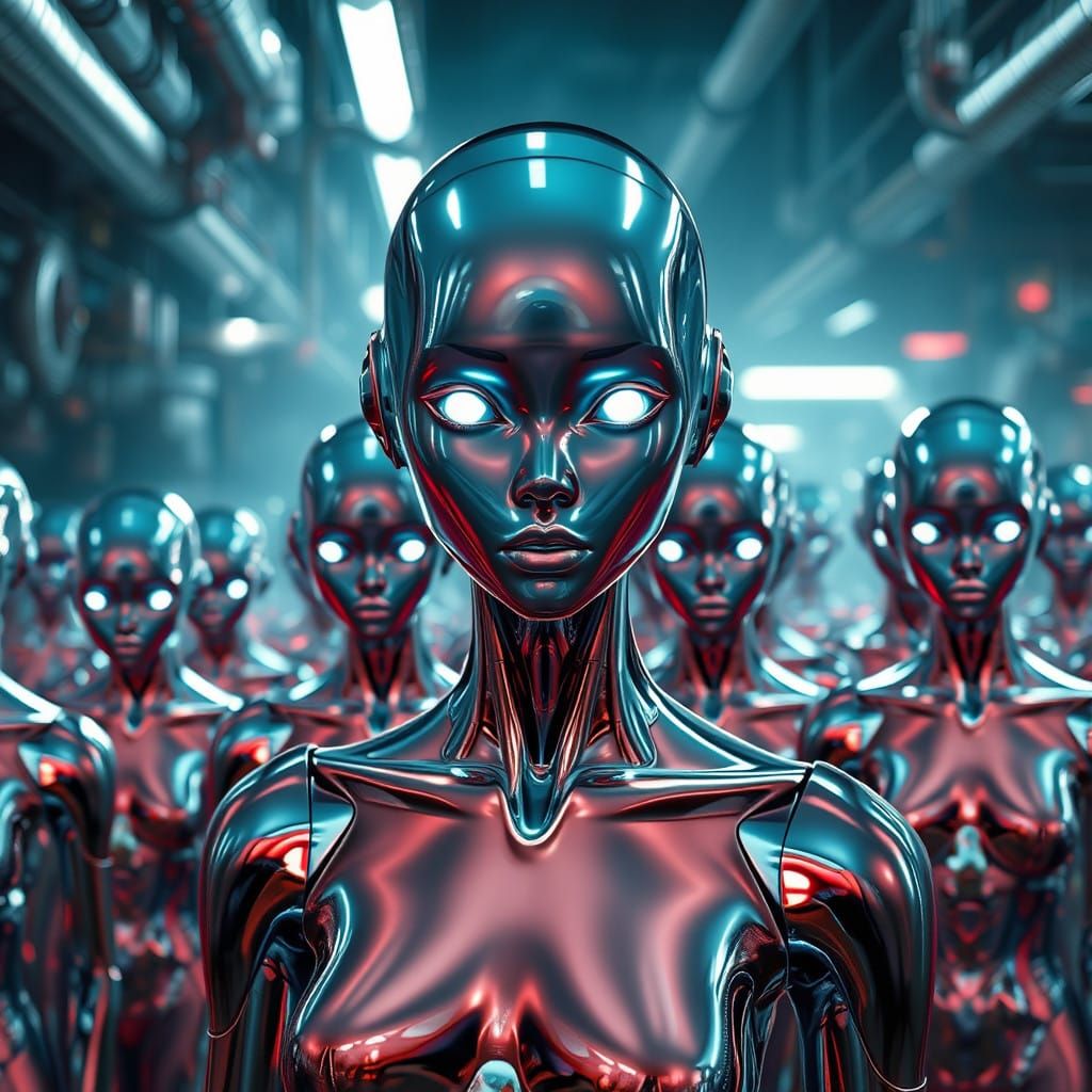 Android Goddess Awakens in Industrial Hierarchy