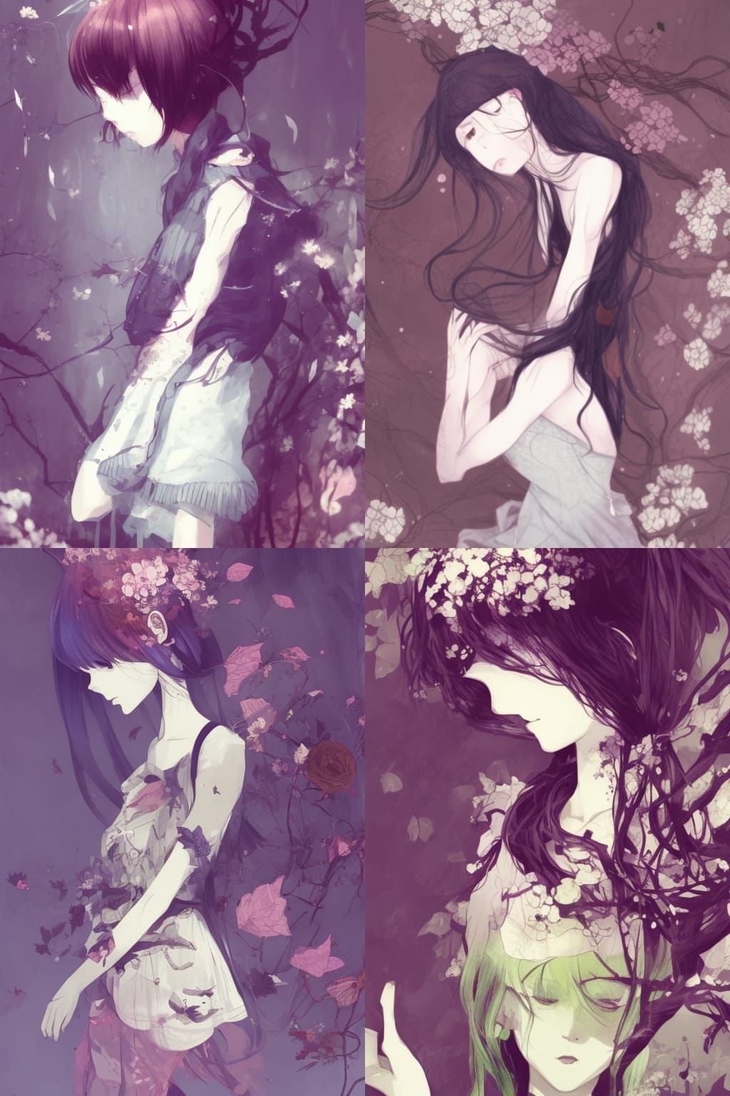 Girl Dissolving into Sketches: Detailed Digital Art