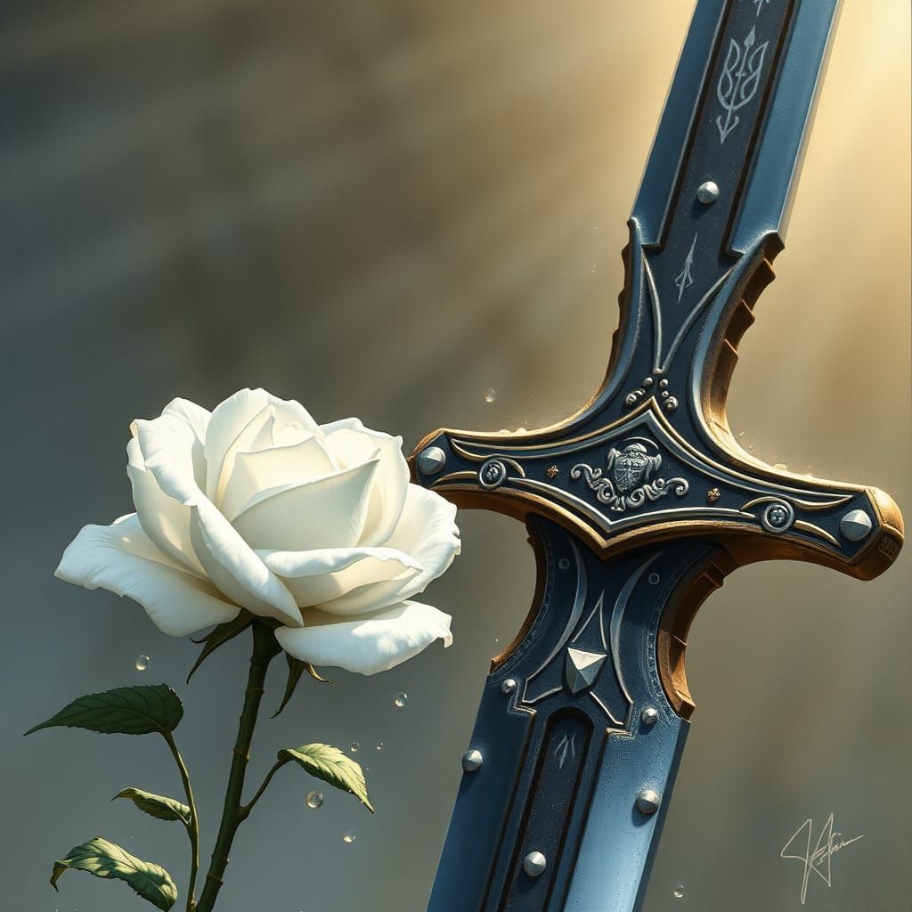 A rose and a sword