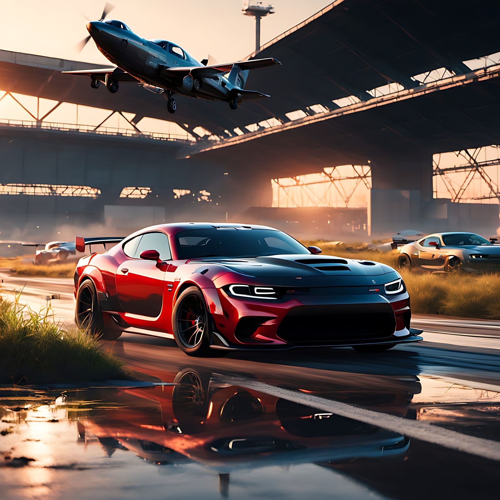 Dodge Hellcat vs Supra: Airport Race