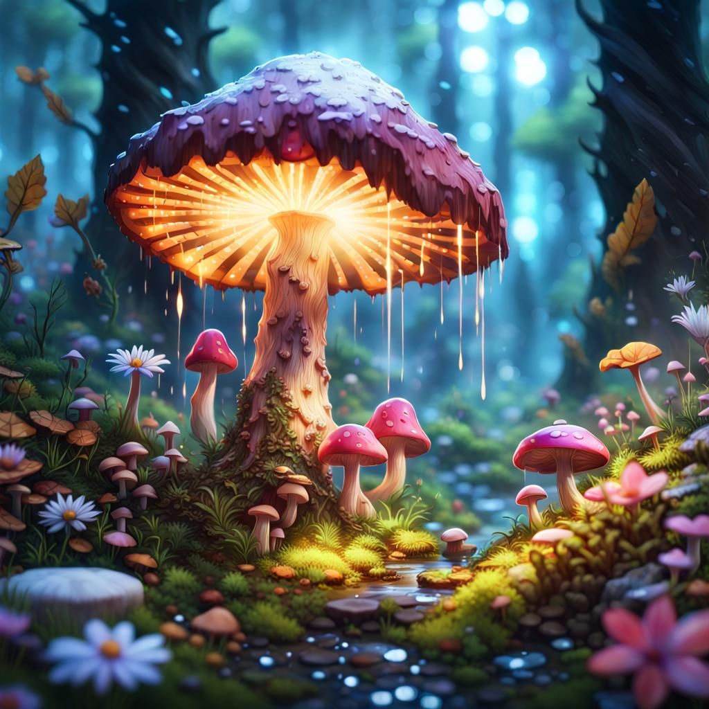 Magical mushroom forest