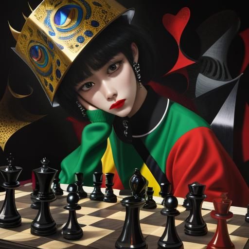 Chessboard and Pieces: Photorealistic Surrealist Rendering