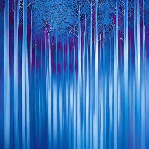 Oppression Blue: Digital Art Fusion in Vivid Colors