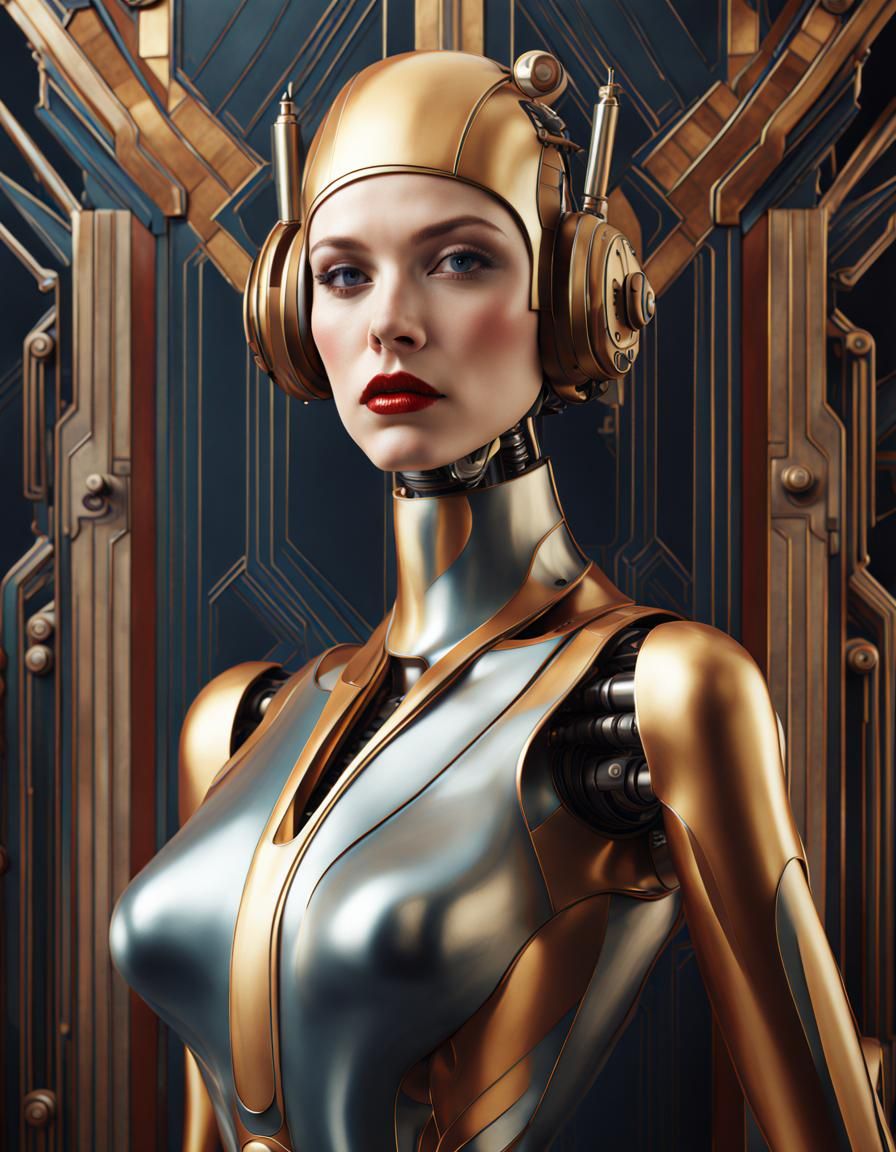 Art Deco Robot in the Style of Lempicka