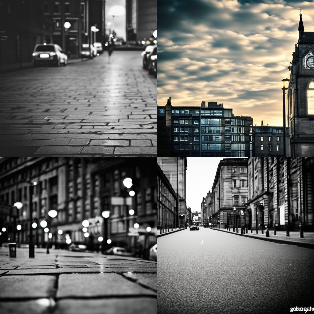 Glasgow Cityscape in Professional Photography Style