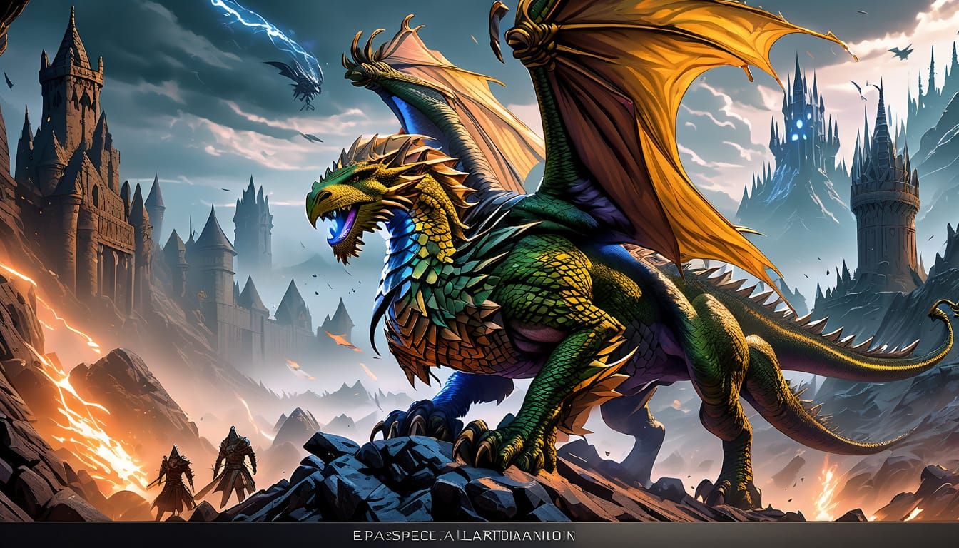 Epic Fantasy Battle on Krynn at Twilight