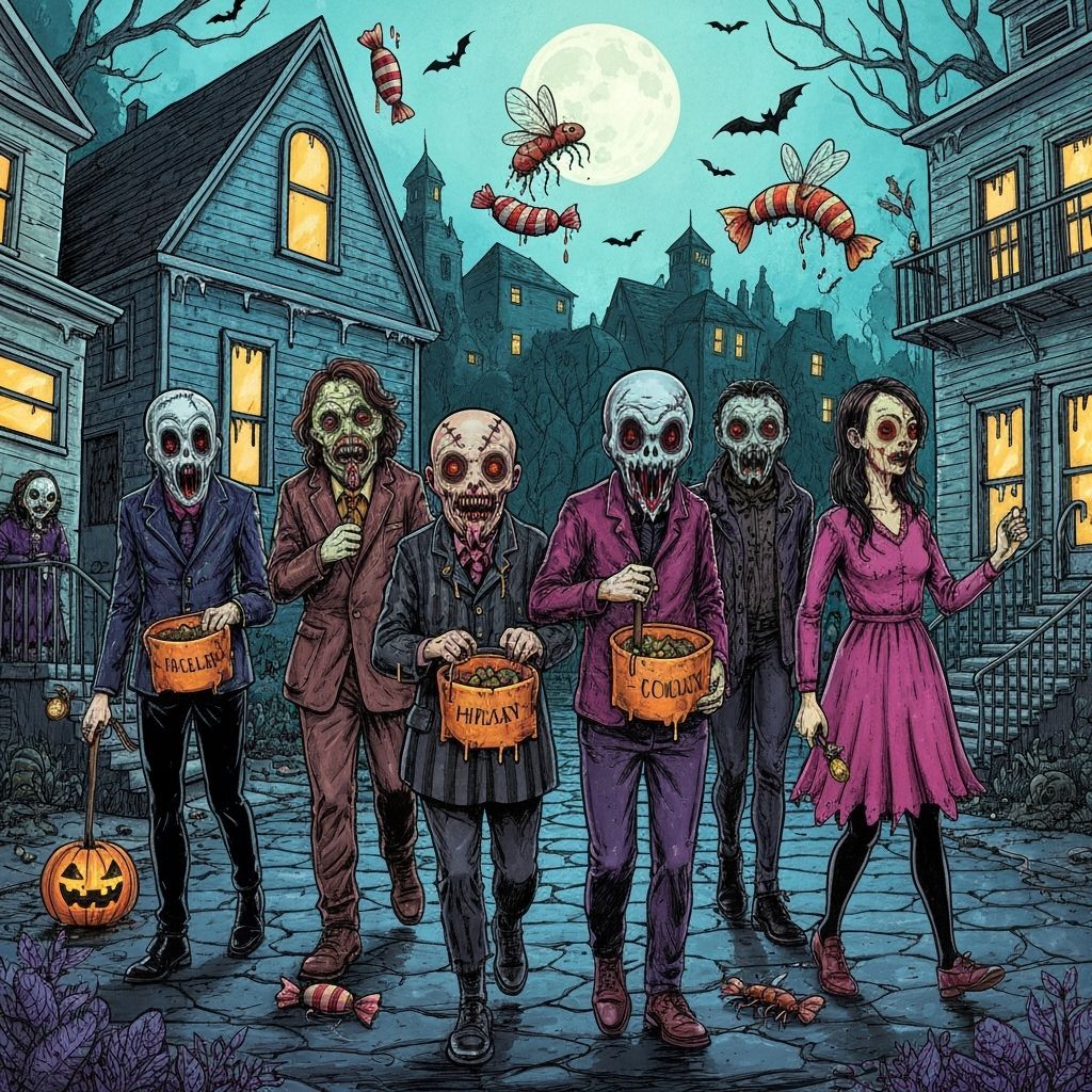 Bizarre Trick-or-Treaters in Surreal, Nightmarish Neighborho...