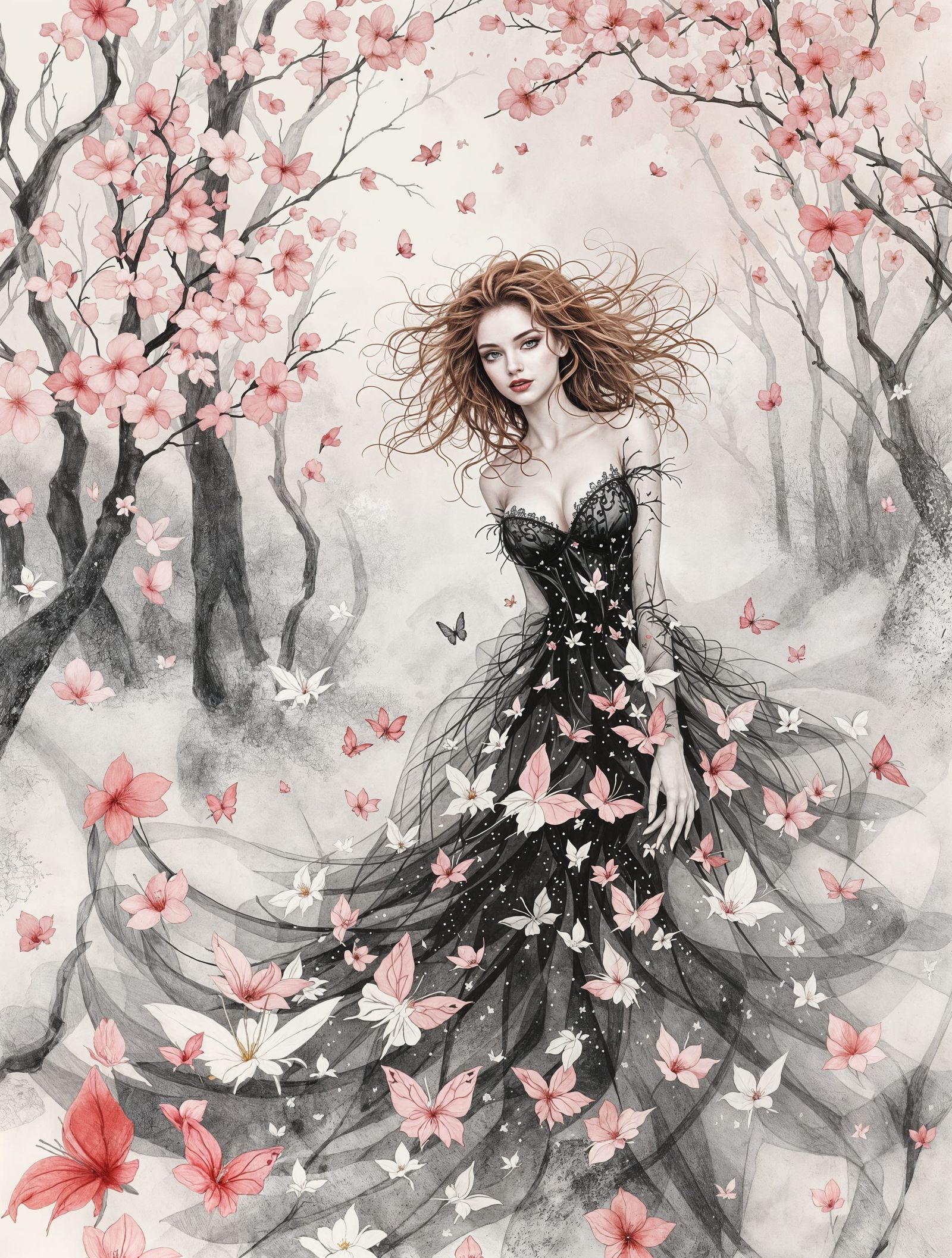 Whimsical Irish Dancer in Springtime Bloom