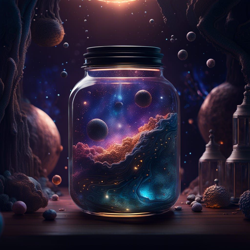 Universe in a Jar: Detailed Matte Painting