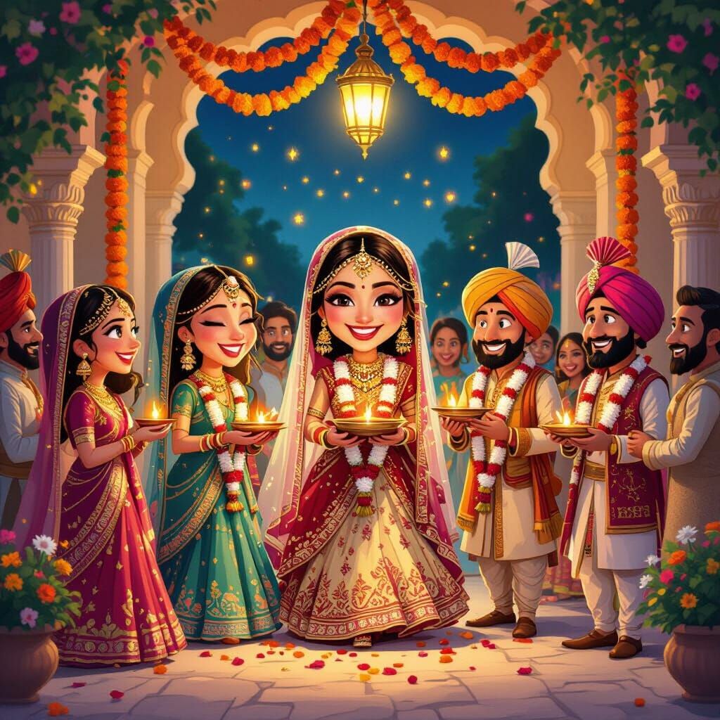 Joyful Marwadi Wedding Welcome at Palace Venue