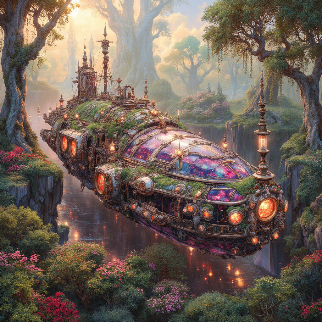 Yamato Hybrid Vessel in Steampunk Style