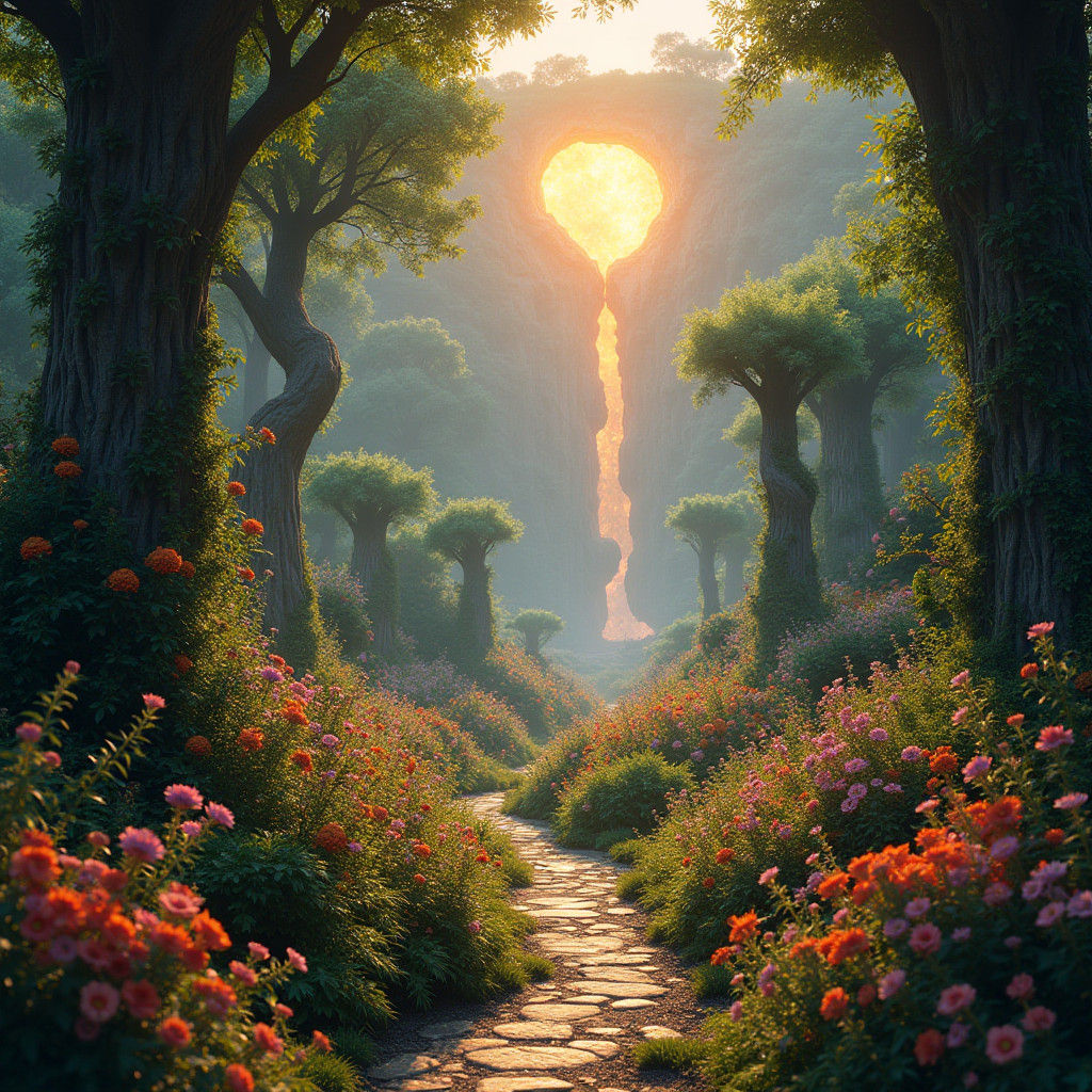 Lush Garden of Unearthly Beauty: Matte Painting