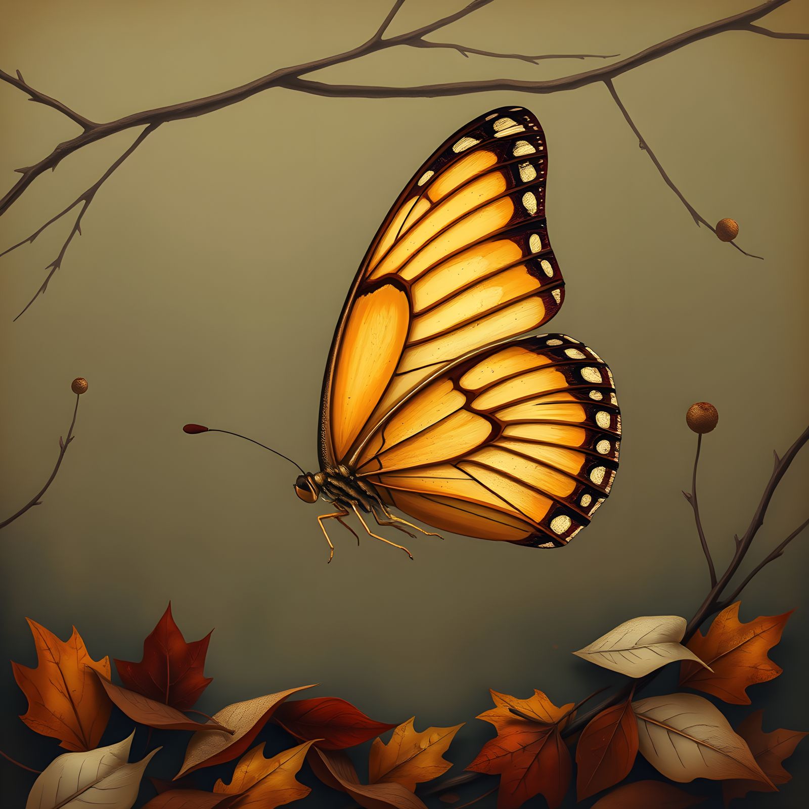 November Butterfly Generated by AI