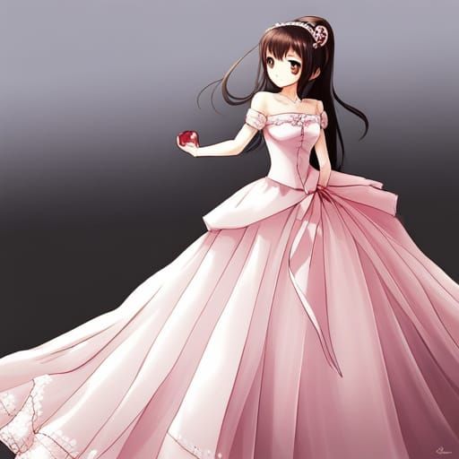 Anime Girl in Tulle Gown, Anime Key Visual