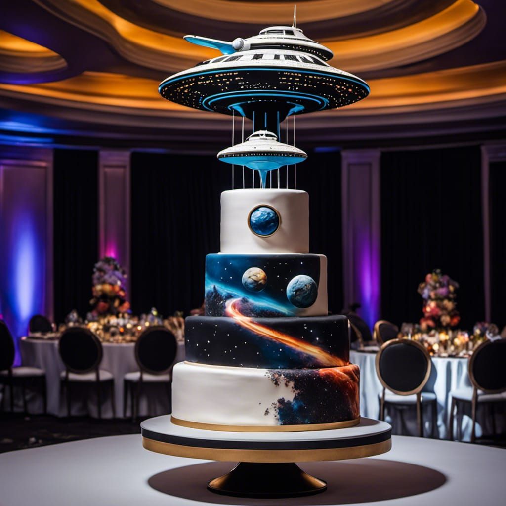 A specially commissioned wedding cake ordered by a couple ob...