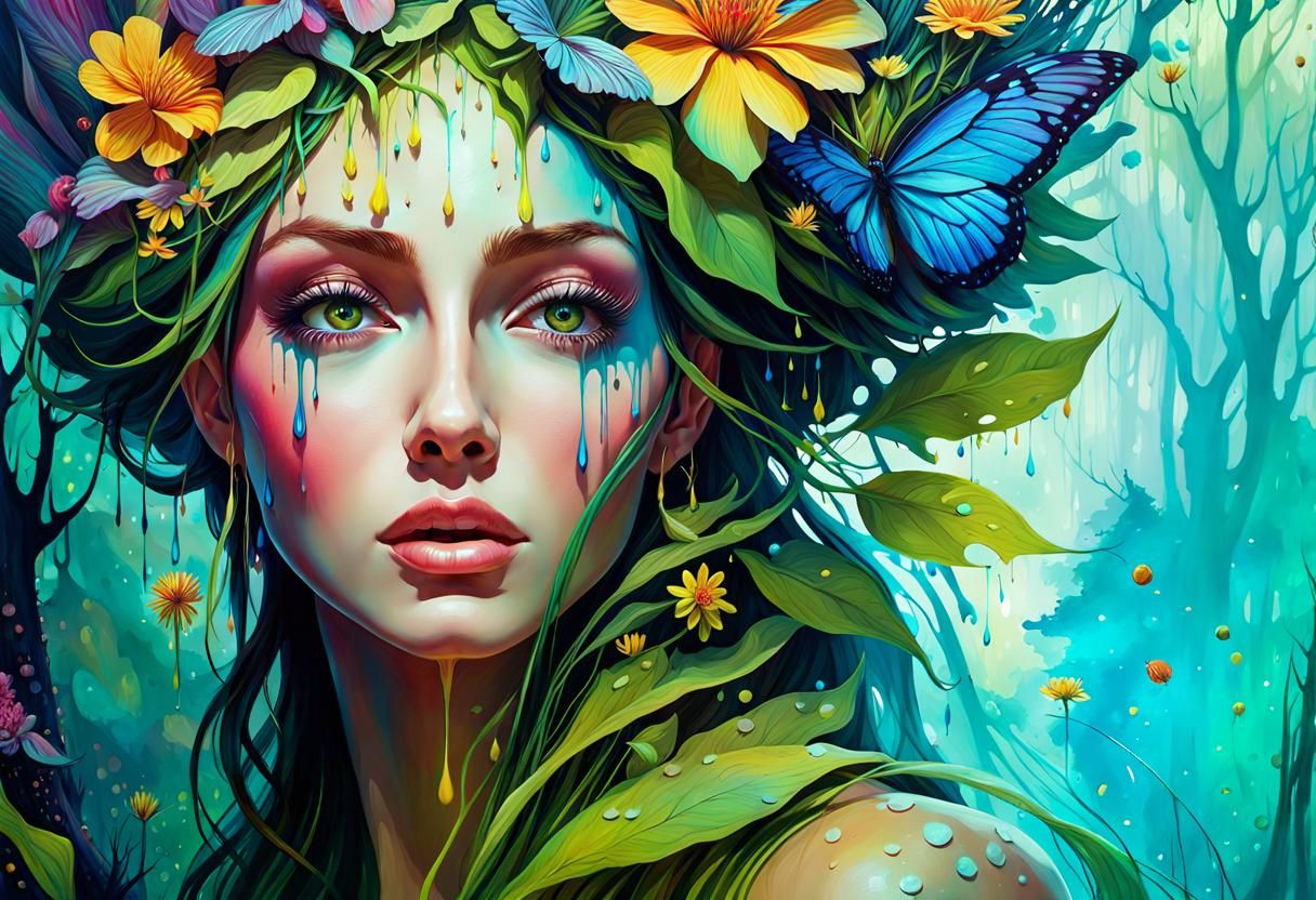 Portrait of an elf in the forest   /5   (16:9)