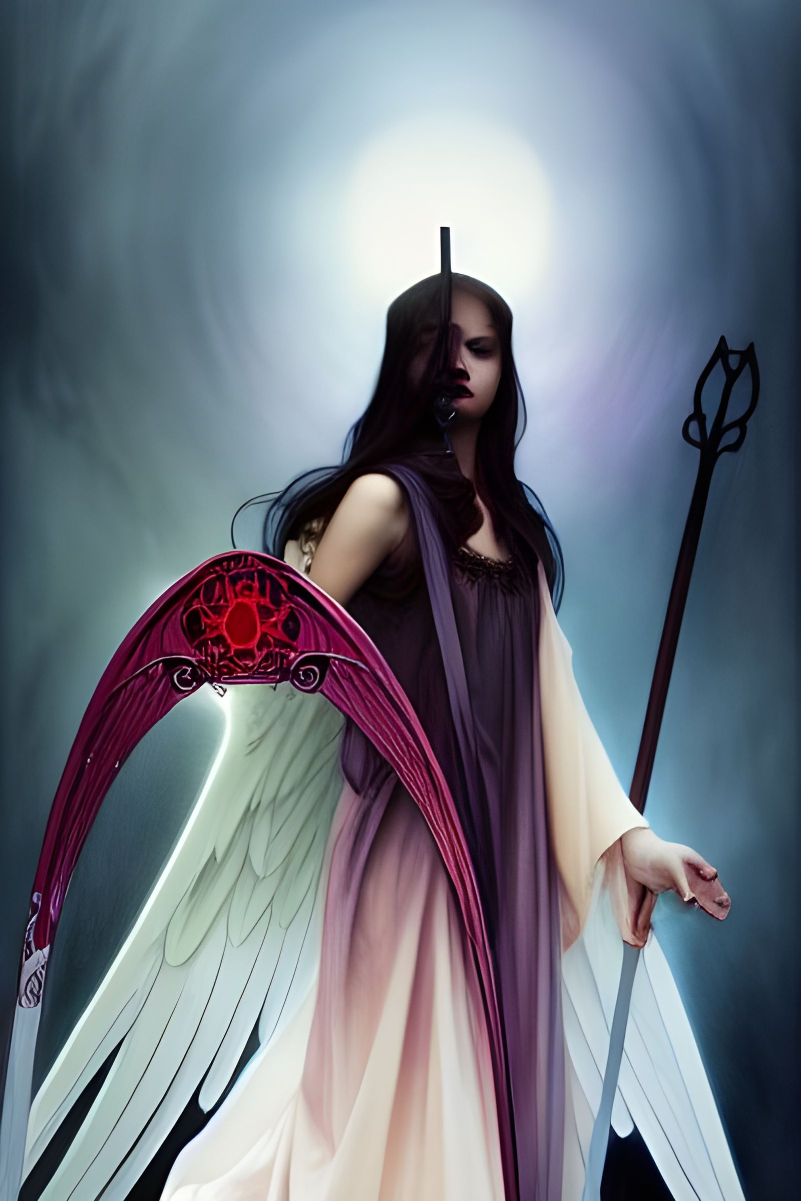 Angel of Death in Art Nouveau Style