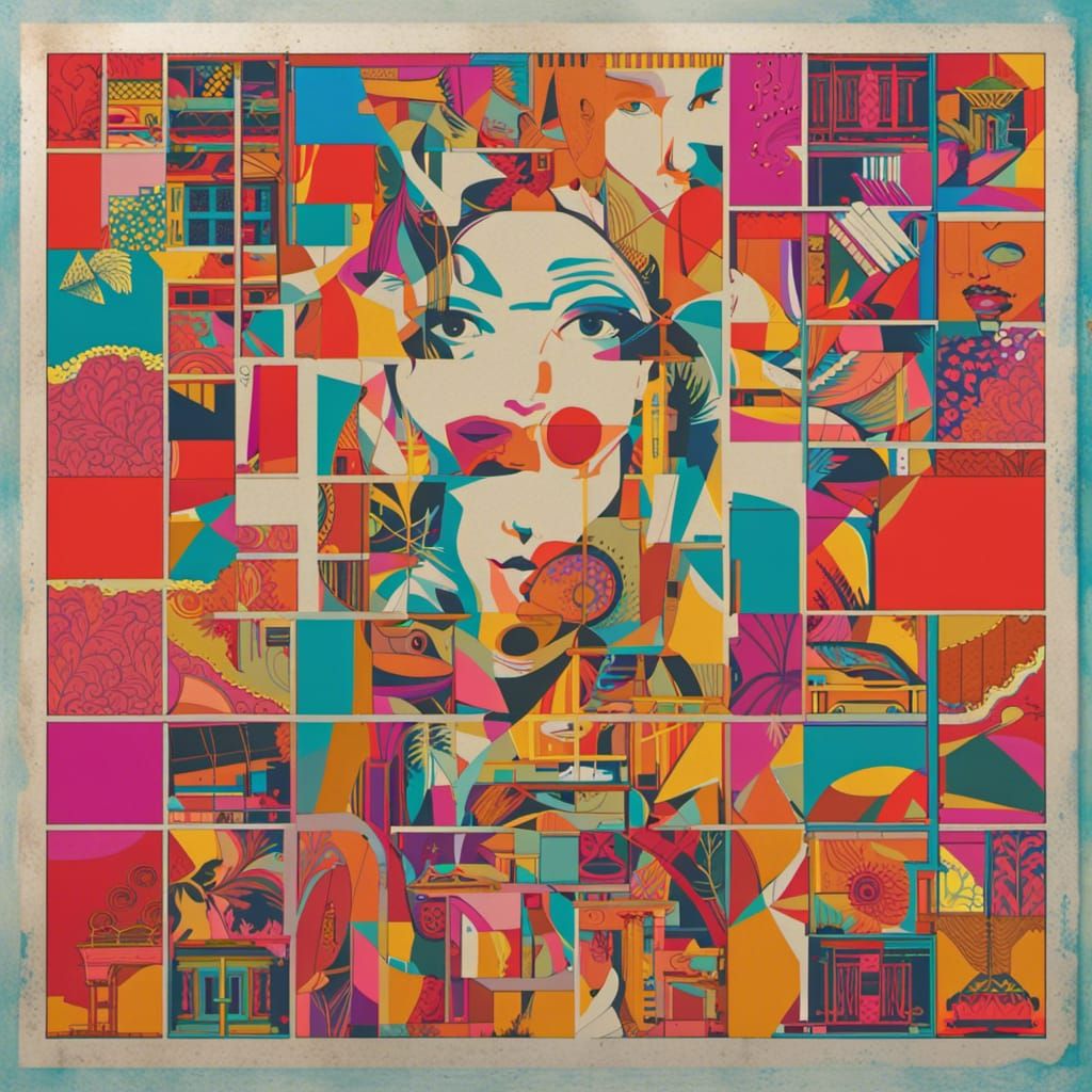 Thailand in Geometric Bauhaus Pop Art