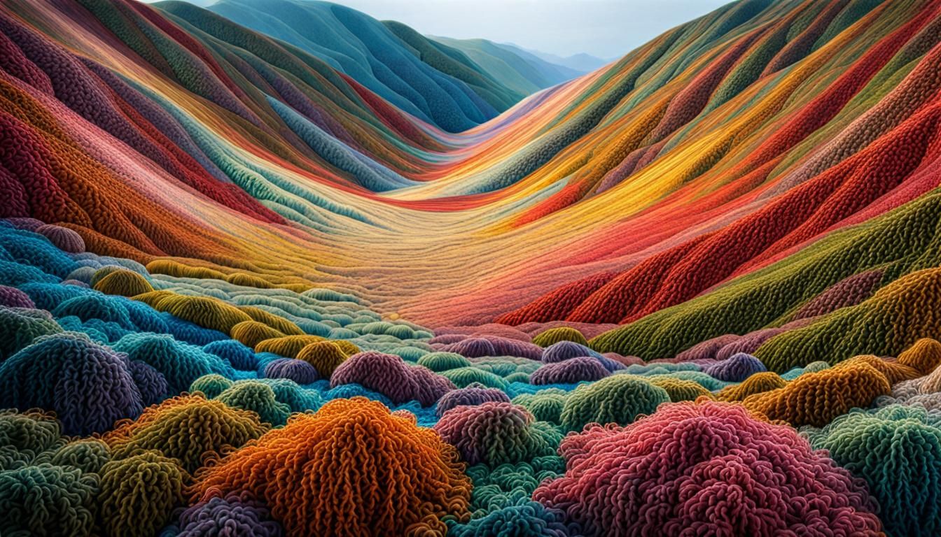 Colorful Lace Art in Photographic Style