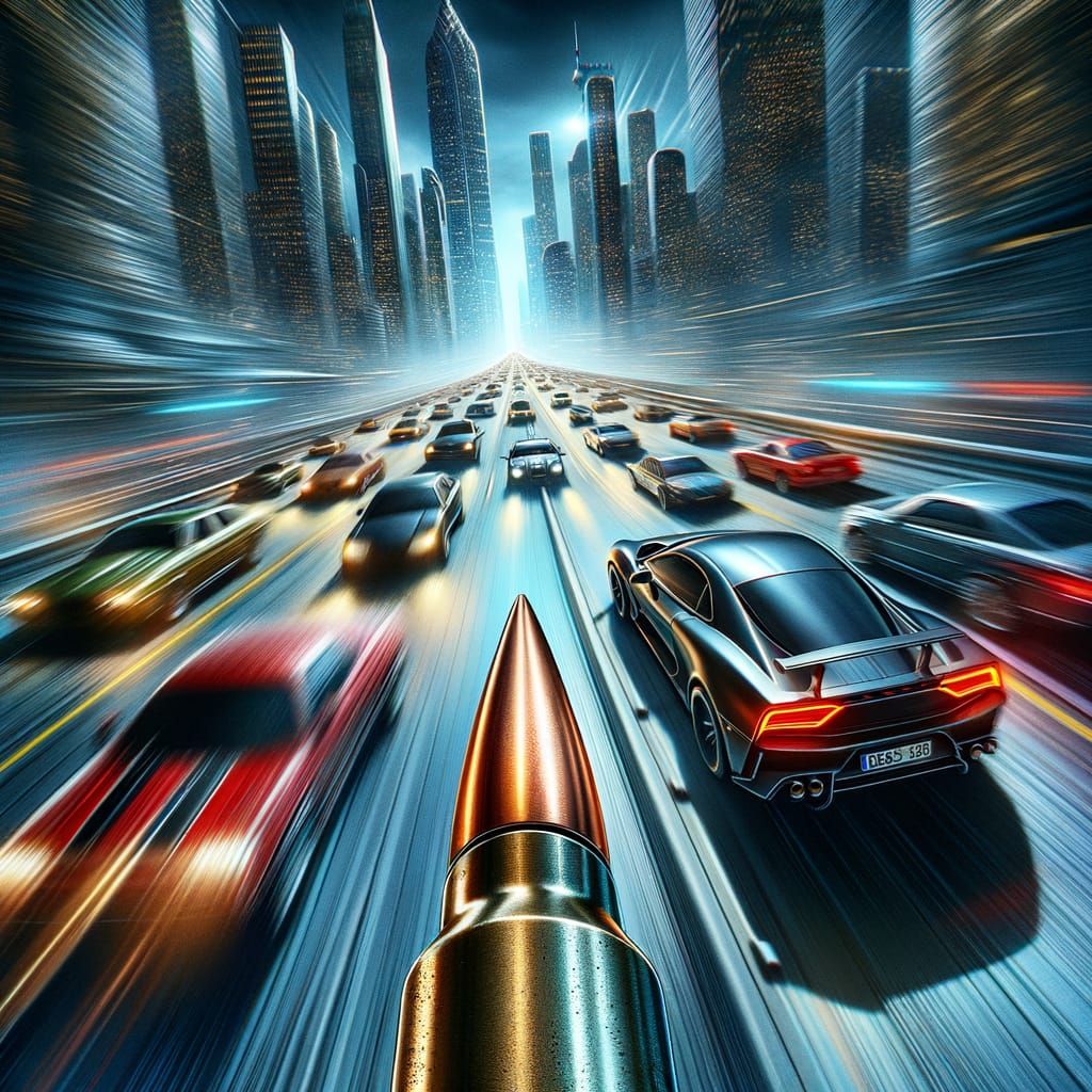 High-Speed Bullet Chase in 3D Epic Style