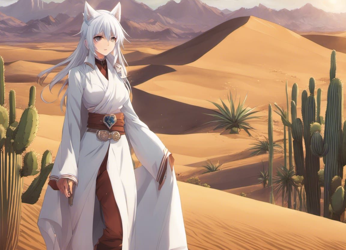 Wolfie in The Desert