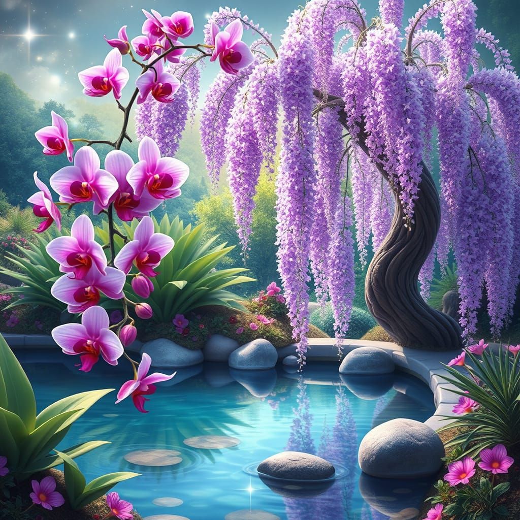 Surreal Landscape of Divine Beauty in Inanna's Garden Realm