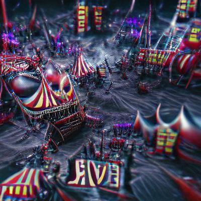 Creepy Night Carnival: A Dark AI Artwork