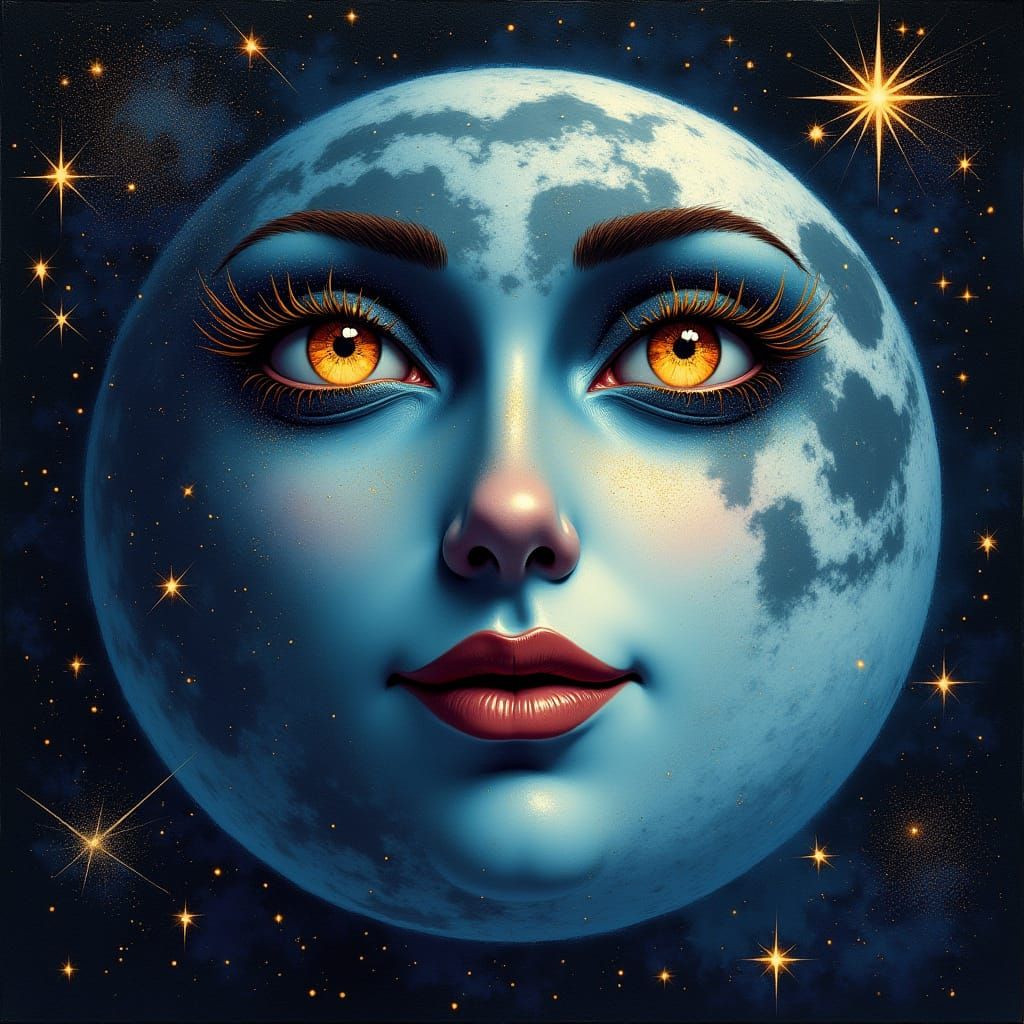 Gothic Goddess in Cosmic Radiance