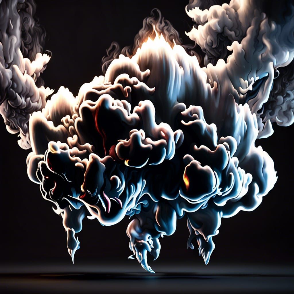 Devil Smoke Genie in 3D Digital Art