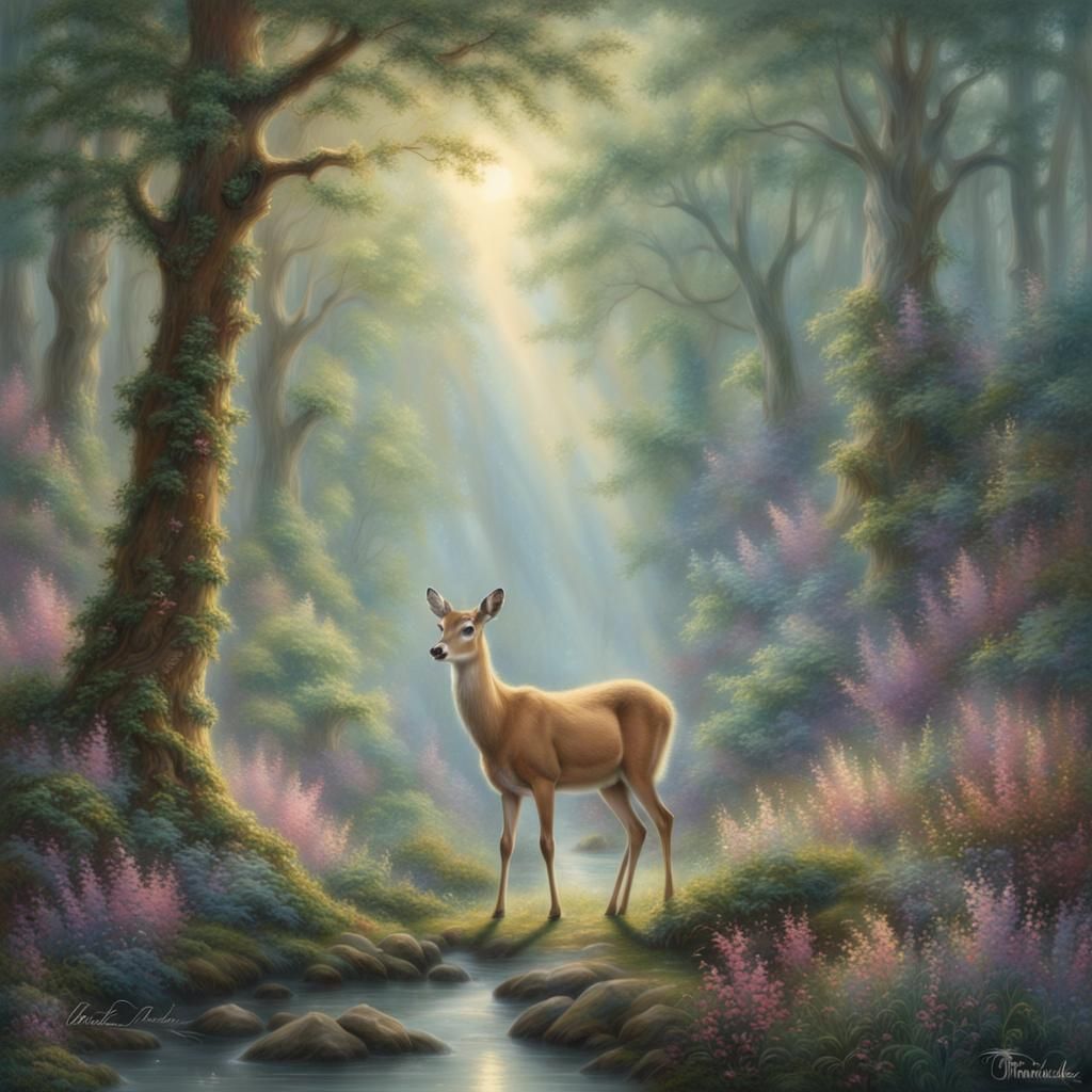 Ethereal Starfall Doe in Mystical Forest