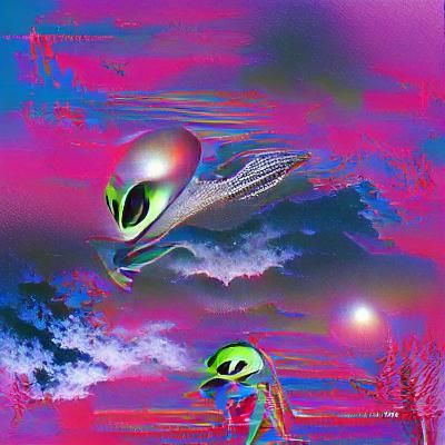 Exotic Alien Landscape Generated by AI