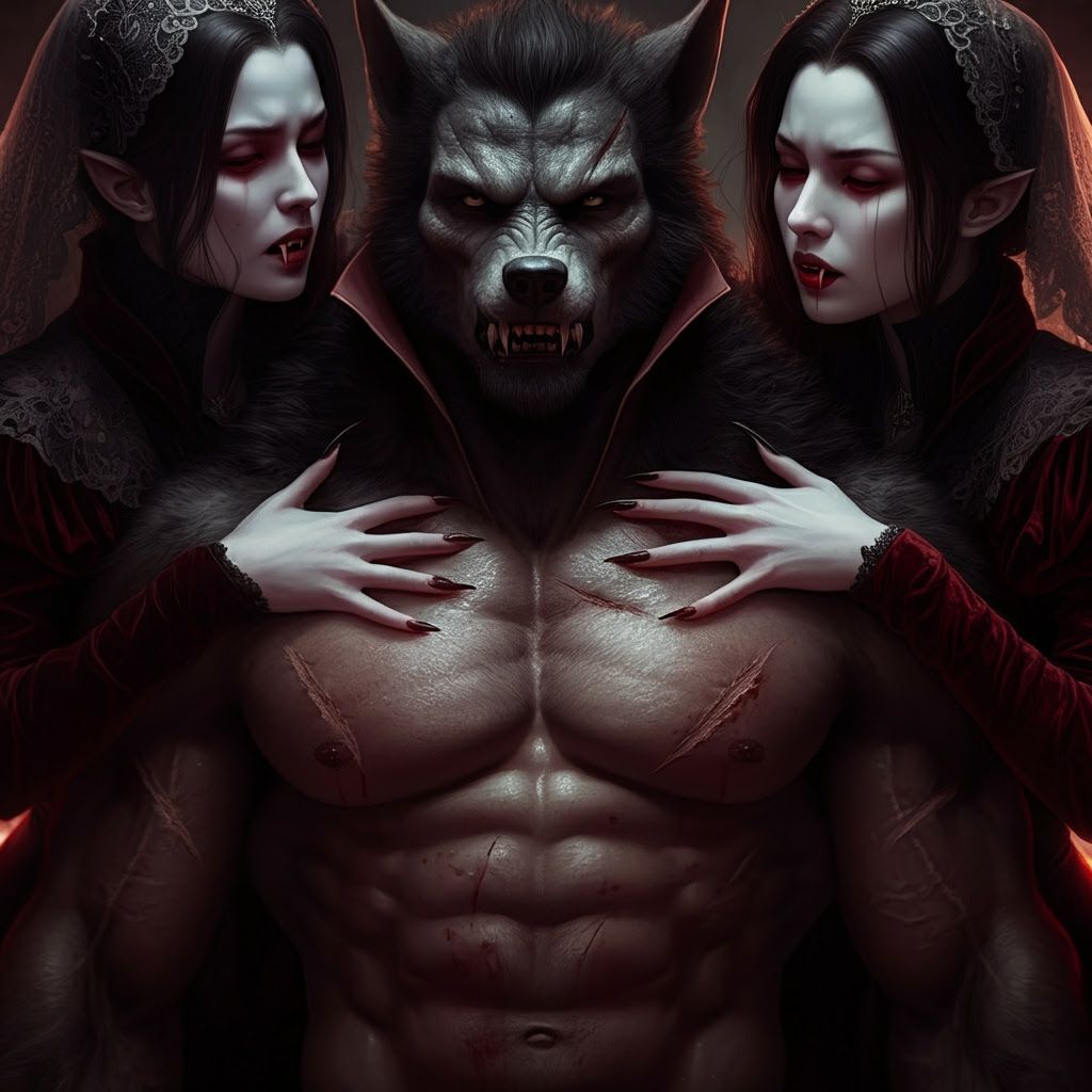 Vampire Matriarchs and Werewolf Alpha in Baroque Lair