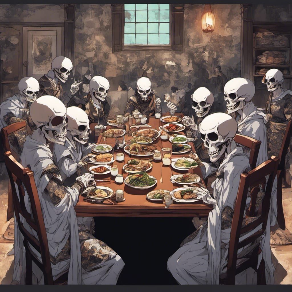 Skulls' Supper in DC Comics Anime Style
