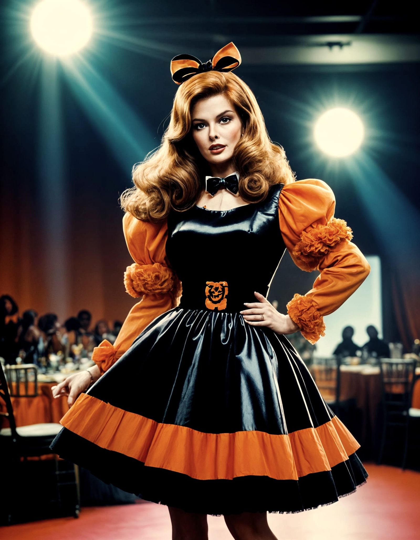 Halloween Party Portrait with Jack-o-Lantern Dress