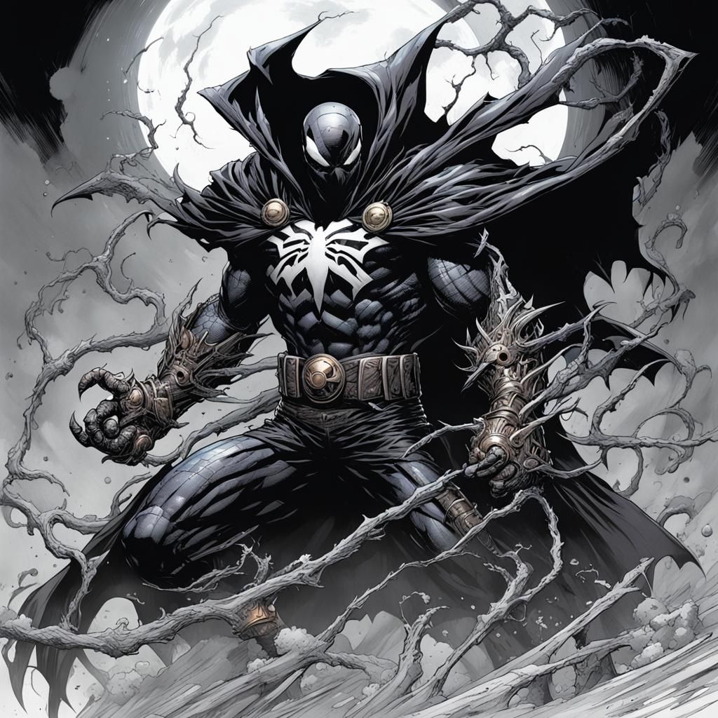 Spawn-Inspired Character Design in Realistic Comic Art